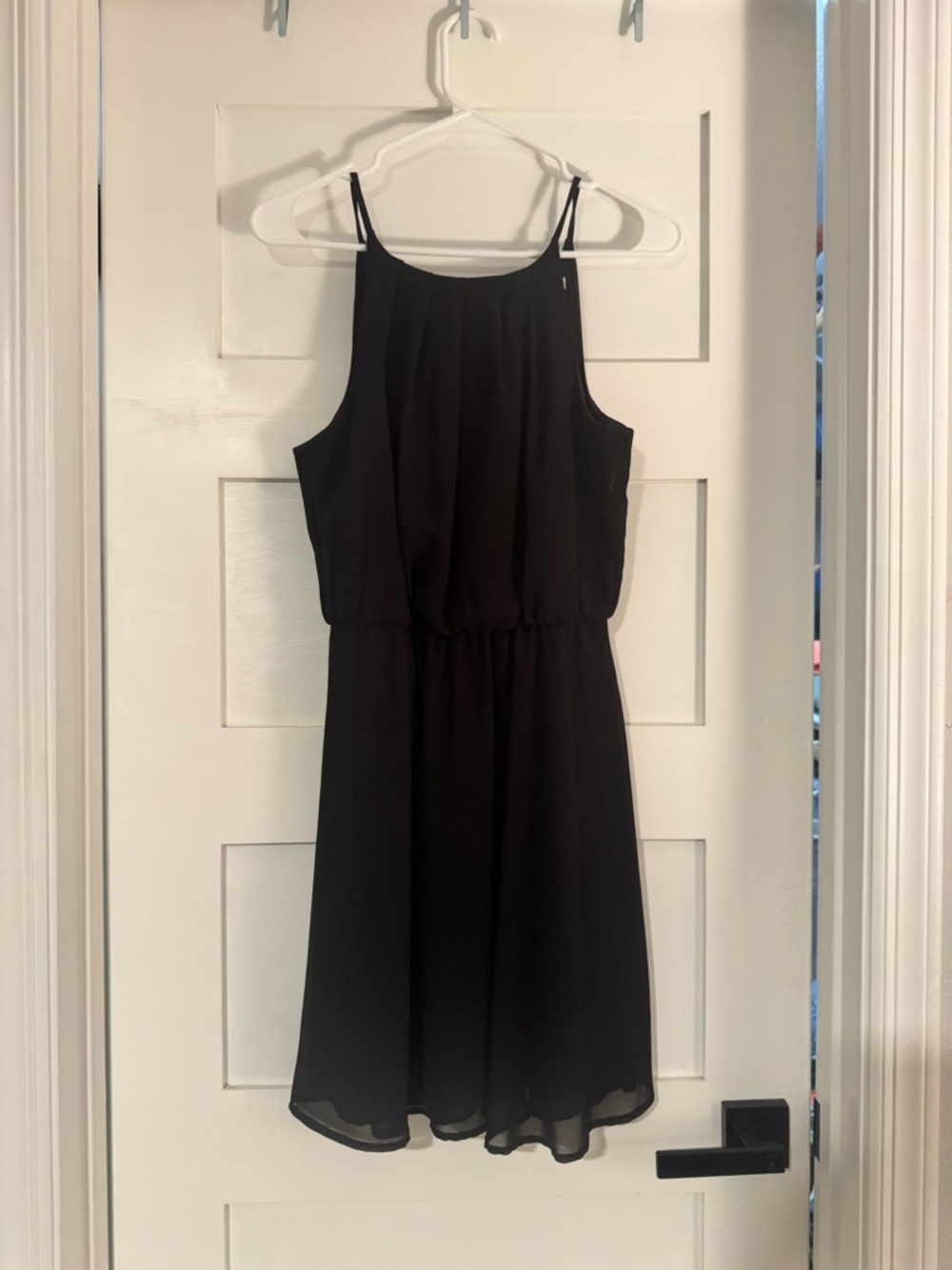 miami Black Sleeveless Halter Mini Dress